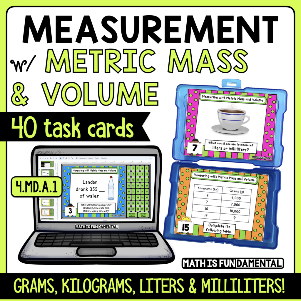 measurement of metric mass and volume