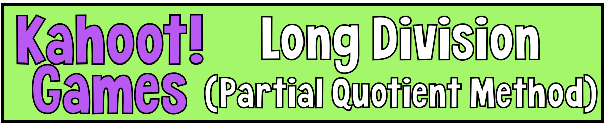 Kahoot Games to Practice Long Division blog thumbnail