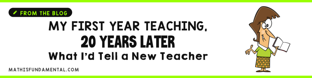 Reflections on my first year as a teacher... 20 years later My First Year Teaching, 20 Years Later - What I would Tell a New Teacher
