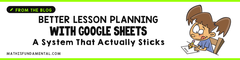 Better Lesson Planning Using Google Spreadsheets Better Lesson Planning With Google Sheets